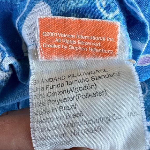 Y2K Nickelodeon SpongeBob Squarepants Jellyfishing Double-Sided Std Pillowcase - Picture 8 of 9